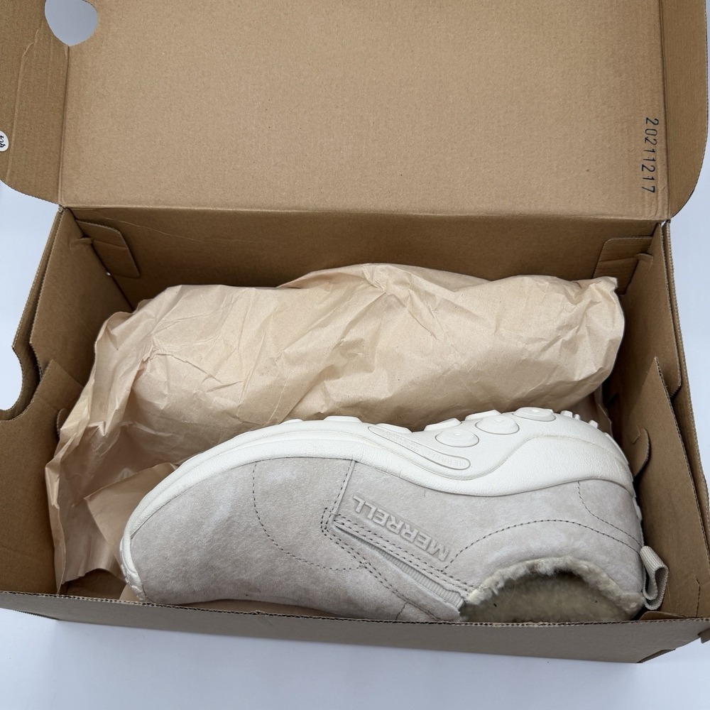 Merrell Womens 8.5 J004628 Suede Shearling Lined Slip On Shoes Beige Casual